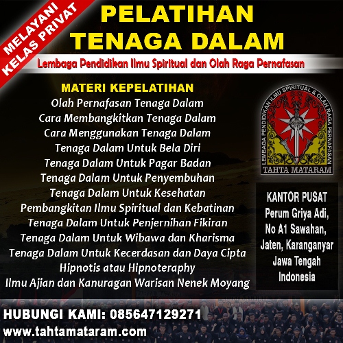 Perguruan Tenaga Dalam di Klaten - Tahta Mataram