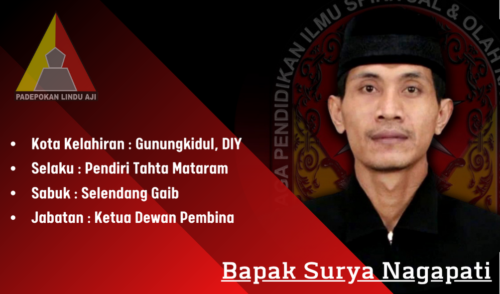 Bapak Surya Nagapati Ketua Dewan Pembina Tahta Mataram