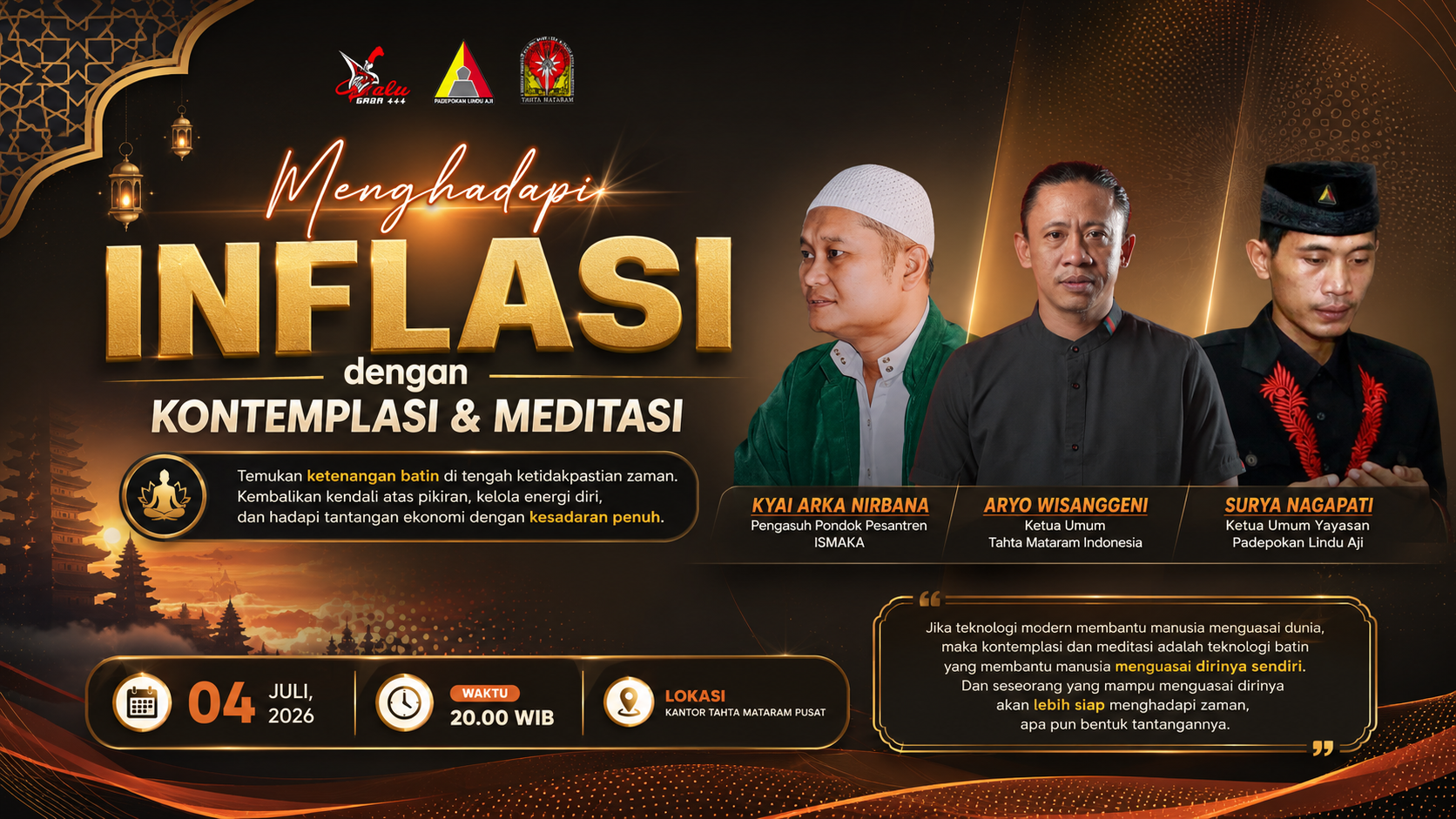 Menghadapi Inflasi dengan Kontemplasi & Meditasi Membangun Ketenangan Batin di Tengah Tantangan Zaman Ini