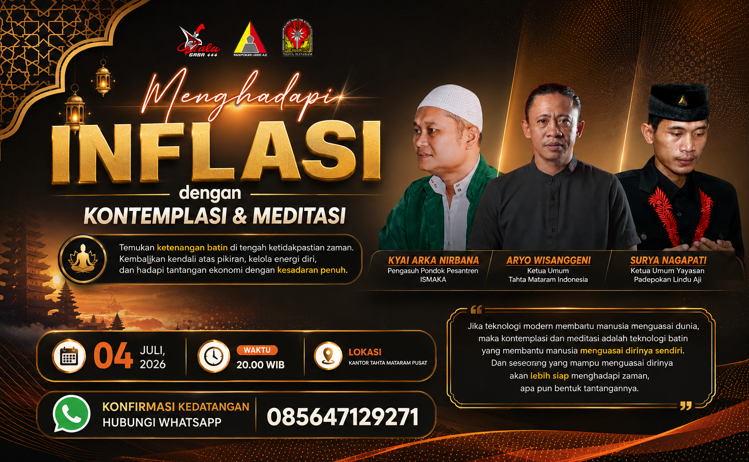 Menghadapi Inflasi dengan Kontemplasi & Meditasi